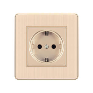Aluminum Stainless Steel Switch ABL-German Socket-GOLD
